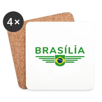 Brasília T-shirt for fans and travelers - Coasters (set of 4) - white - Front