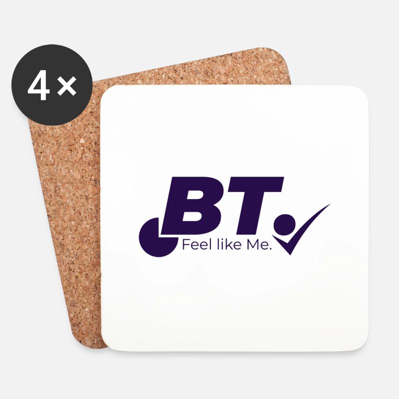 BT. - Feel like me - Untersetzer (4er-Set) - Weiß