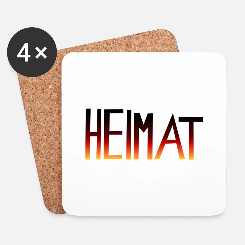 Deutschland ist Heimat - Untersetzer (4er-Set) - Weiß