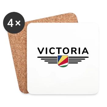 Victoria Seychelles fans: Stylish shirts - Coasters (set of 4) - white - Front