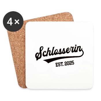 Schlosserin 2025 Beruf Schlosser Schlosserei Azubi - Untersetzer (4er-Set) - Weiß - Vorne