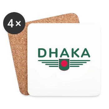 Dhaka Design – Heart of Bangladesh - Coasters (set of 4) - white - Front