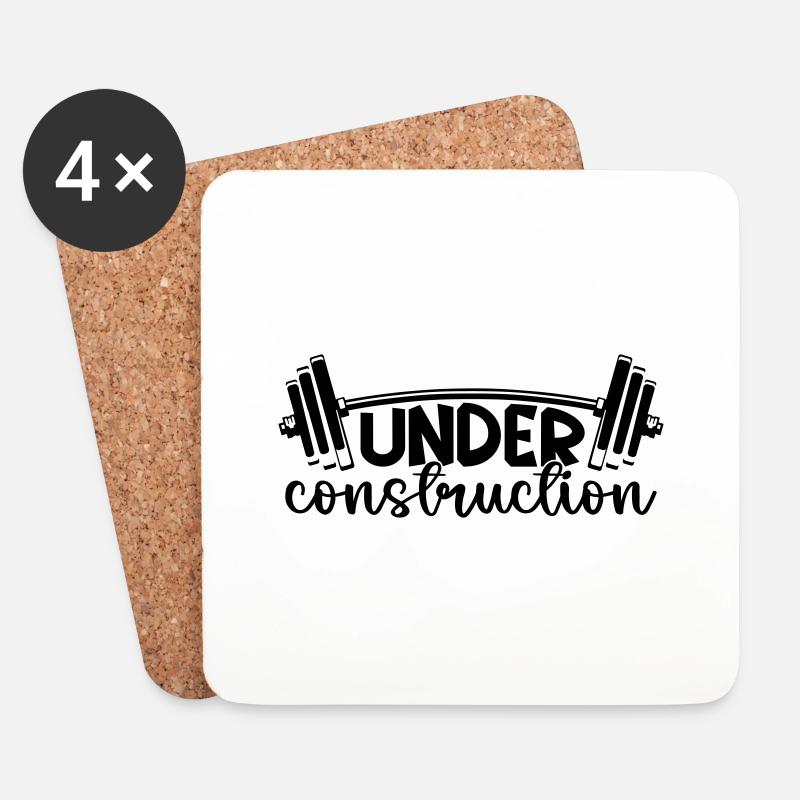 Under Construction - Untersetzer (4er-Set) - Weiß
