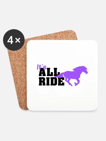 all ride - Untersetzer (4er-Set) - Weiß