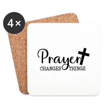 Prayer changes - Coasters (set of 4) - white - Front