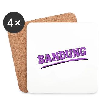 Bandung Indonesia - Coasters (set of 4) - white - Front