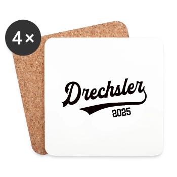 Drechsler 2025 Beruf Drechslerei Lehre Lehrling - Untersetzer (4er-Set) - Weiß - Vorne