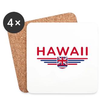Hawaii Fan T-Shirt – Aloha-Style - Untersetzer (4er-Set) - Weiß - Vorne