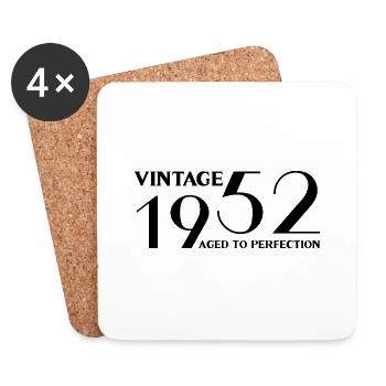 Jahrgang 1952 bis zur Perfektion gealtert - Untersetzer (4er-Set) - Weiß - Vorne