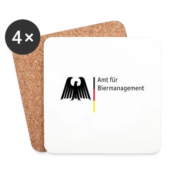 Amt für Biermanagement - Untersetzer (4er-Set) - Weiß - Vorne