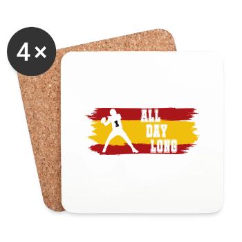 All Day Long ES - Untersetzer (4er-Set) - Weiß - Vorne