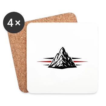 Mountain icon - Coasters (set of 4) - white - Front