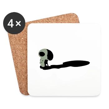 Coup de poing - Dessous de verre (lot de 4) - blanc - Devant