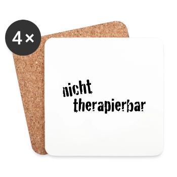 nicht_therapierbar - Untersetzer (4er-Set) - Weiß - Vorne