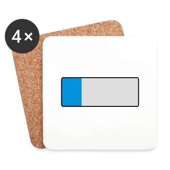 _blank_kurz - Coasters (set of 4) - white - Front