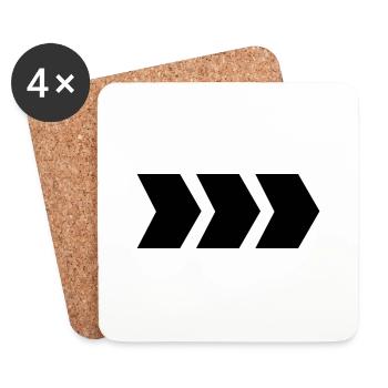 arrow - Coasters (set of 4) - white - Front