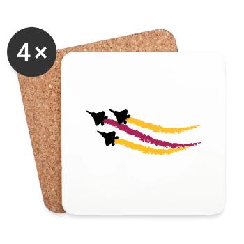 F22 Raptor - Untersetzer (4er-Set) - Weiß - Vorne