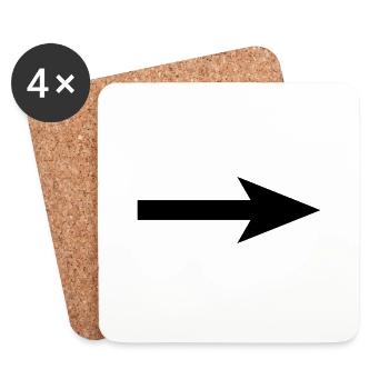 arrow - Coasters (set of 4) - white - Front