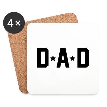 Dad - Untersetzer (4er-Set) - Weiß - Vorne