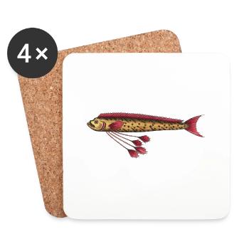 Riemenfisch - Untersetzer (4er-Set) - Weiß - Vorne