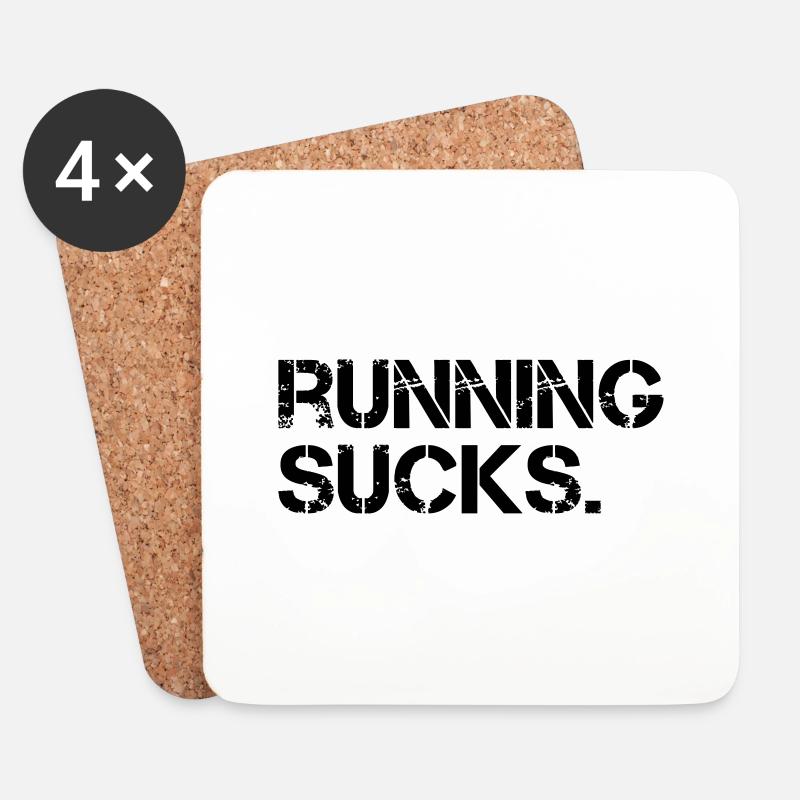 Running Sucks - Untersetzer (4er-Set) - Weiß
