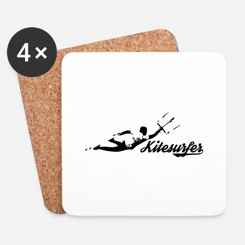 Freestyle Kitesurfer - Untersetzer (4er-Set) - Weiß