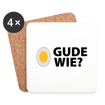 Ei Gude wie - Hessen - Untersetzer (4er-Set) - Weiß - Vorne