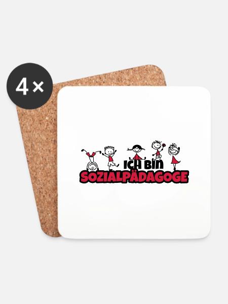 ich bin sozialpädagoge - Untersetzer (4er-Set) - Weiß