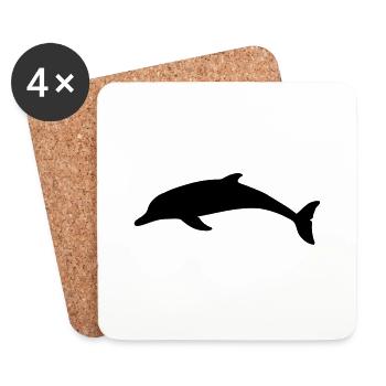 Delphin Delfin - Untersetzer (4er-Set) - Weiß - Vorne