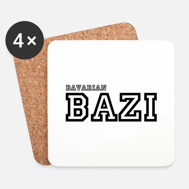 Bavarian Bazi - Untersetzer (4er-Set) - Weiß