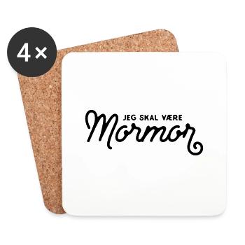Jeg skal være mormor - Coasters (set of 4) - white - Front