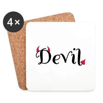 6061912 118998807 Devil - Untersetzer (4er-Set) - Weiß - Vorne