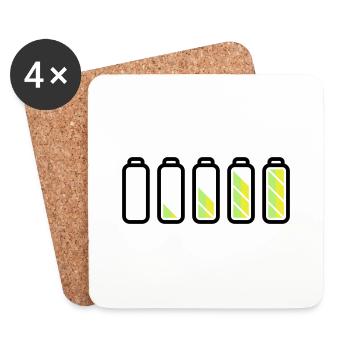 battery_loading - Untersetzer (4er-Set) - Weiß - Vorne