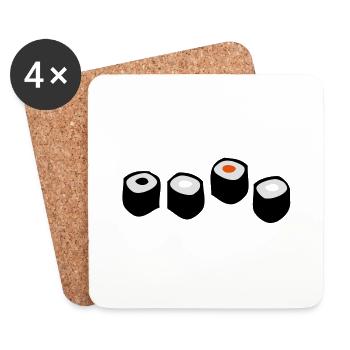 Sushi Rolls - Dessous de verre (lot de 4) - blanc - Devant