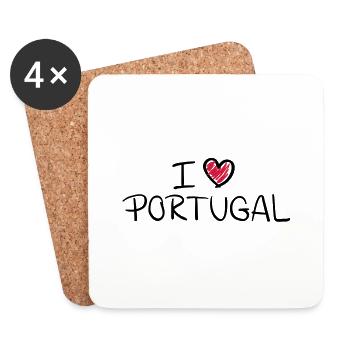 i_love_portugal__f2 - Dessous de verre (lot de 4) - blanc - Devant