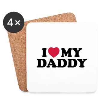 i_love_my_daddy - Coasters (set of 4) - white - Front