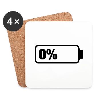 battery_empty_1__f1 - Coasters (set of 4) - white - Front