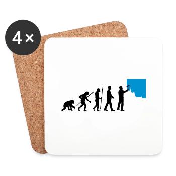 evolution_painters_062012_a_2c - Coasters (set of 4) - white - Front