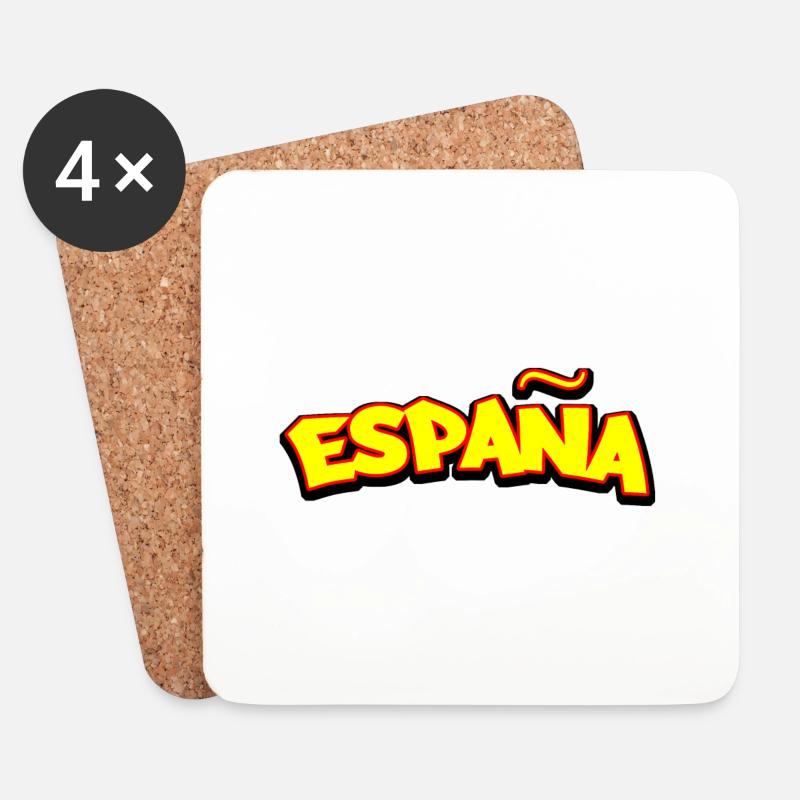 españa flagge spain - Untersetzer (4er-Set) - Weiß