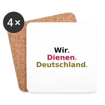 Wir Dienen Deutschland - Coasters (set of 4) - white - Front