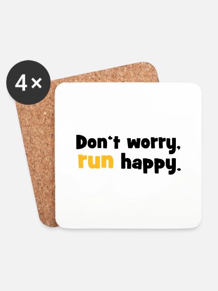 run - Coasters (set of 4) - white