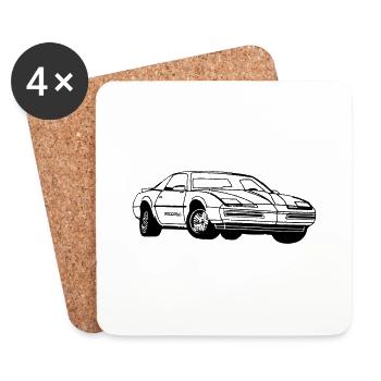 pontiac_firebird_formula_1987 - Untersetzer (4er-Set) - Weiß - Vorne
