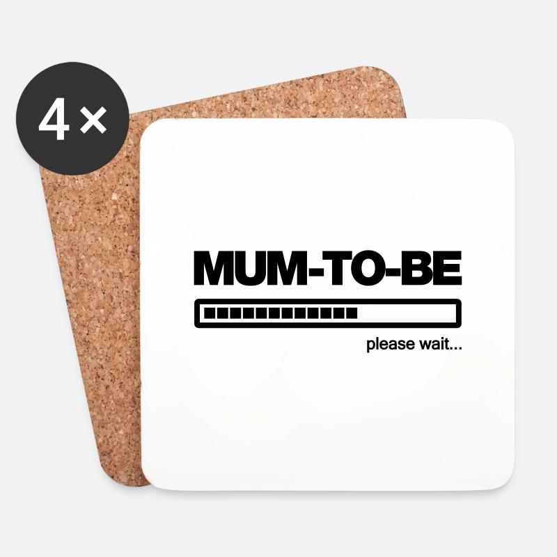 mom to be - Untersetzer (4er-Set) - Weiß