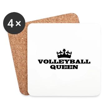 volleyball queen - Coasters (set of 4) - white - Front