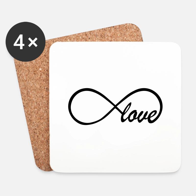 Love Infinity Swag - Untersetzer (4er-Set) - Weiß