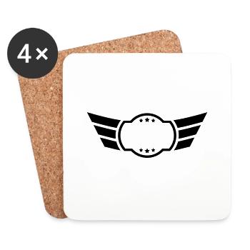 Wings Logo - Untersetzer (4er-Set) - Weiß - Vorne