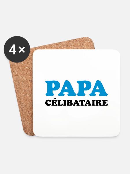Single Dad - Untersetzer (4er-Set) - Weiß