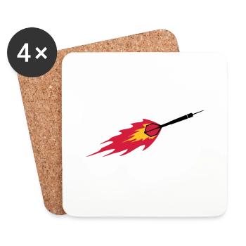 Dart Fire - Dessous de verre (lot de 4) - blanc - Devant
