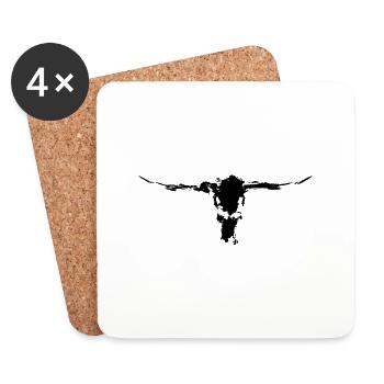 Bull Black - Untersetzer (4er-Set) - Weiß - Vorne