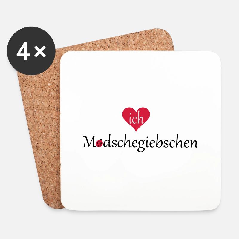 Modschegiebschen - Marienkäfer - Untersetzer (4er-Set) - Weiß